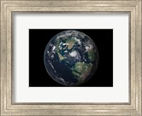 Framed Planet Earth 90 million years ago during the Late Cretaceous Period