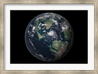 Framed Planet Earth 90 million years ago during the Late Cretaceous Period