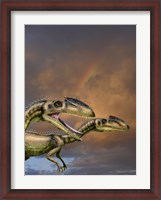 Framed Zupaysaurus rougieri, a theropod dinosaur of the Jurassic Period