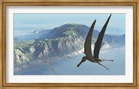 Framed Species from the genus Anhanguera soar 105 million years ago over what is today Brazil
