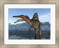 Framed Spinosaurus searches for its next meal