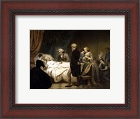 Framed President George Washington on his Deathbed