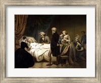 Framed President George Washington on his Deathbed
