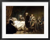 Framed President George Washington on his Deathbed