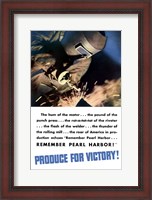 Framed Produce for Victory - Remember Pearl Harbor