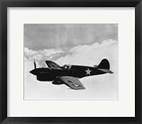 Framed World War II  P-40 Fighter Plane