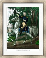 Framed General Andrew Jackson on Horseback (color)