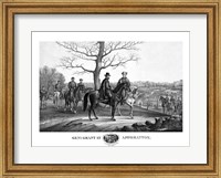 Framed Generals Robert E Lee and Ulysses S Grant