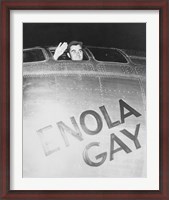 Framed Colonel Paul Tibbets on the Enola Gay