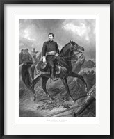 Framed Union General George McClellan on Horseback