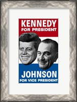 Framed 1960 Democratic Nominees, Kennedy & Johnson