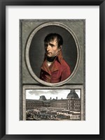 Framed Napoleon Bonaparte Above a Troop Review