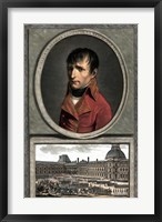 Framed Napoleon Bonaparte Above a Troop Review