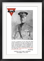 Framed General John Pershing, YMCA