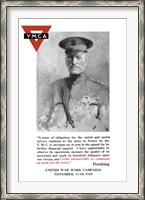 Framed General John Pershing, YMCA
