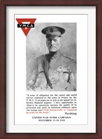 Framed General John Pershing, YMCA
