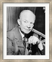 Framed Dwight Eisenhower with Glasses