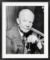 Framed Dwight Eisenhower with Glasses