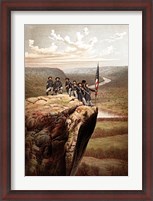 Framed Union Soldiers on the Summit of Lookout Mountain