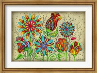 Framed Mosaic Flowers-Festival