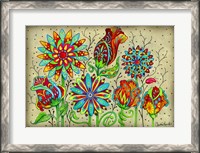 Framed Mosaic Flowers-Festival