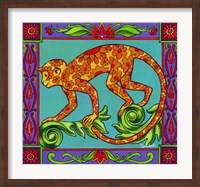 Framed Mosaic Monkey