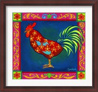 Framed Mosaic Rooster