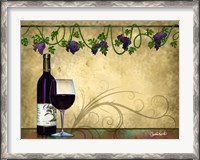 Framed Wine II With Vines