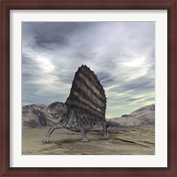 Framed Dimetrodon Grandis Traverses Earth During the Early Permian Period