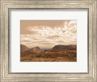 Framed Artist's Concept from Atop Olympus Mons on the Planet Mars