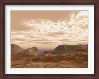 Framed Artist's Concept from Atop Olympus Mons on the Planet Mars