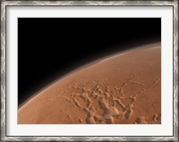 Framed Mars' Valles Marineris is Host to the Largest Canyons in the Solar System