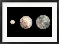 Framed Dwarf Planets Ceres, Pluto, and Eris