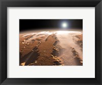 Framed Artist's Concept of the Valles Marineris Canyons on Mars