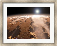 Framed Artist's Concept of the Valles Marineris Canyons on Mars