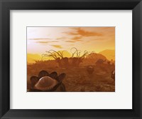 Framed Artist's Concept of Animal and Plant Life on an Alien Planet