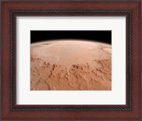 Framed Illustration of the Argyre Impact Basin in the Southern Highlands of Mars