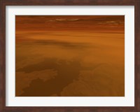 Framed Artist's concept of the Surface of Saturn's Moon Titan