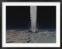 Framed Eruption of an Ice Volcano on the Surface of Neptunes Moon Triton