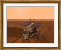 Framed Artist's Concept of a Martian Rover