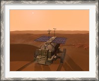 Framed Artist's Concept of a Martian Rover