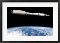 Framed Phobos Mission Rocket System Ready for Departure