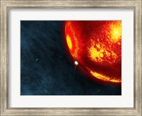 Framed Artist's Concept of an Early Earth Impact