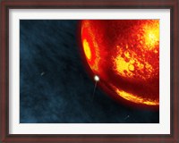 Framed Artist's Concept of an Early Earth Impact