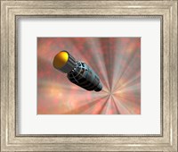 Framed Illustration of a Spacecraft Travelling Faster than the Speed of Light
