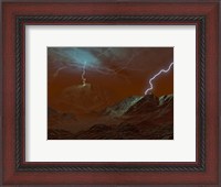 Framed Artist's concept of Lightning in Venus' clouds