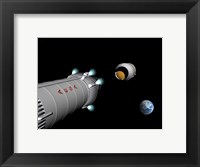 Framed Phobos Mission Rocket Releases Spent Propellant Stage