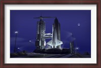 Framed Futuristic Space Shuttle Awaits Launch