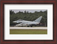 Framed Eurofighter Typhoon of the German Air Force Taking Off