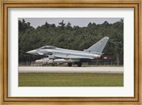 Framed Eurofighter Typhoon of the German Air Force Taking Off